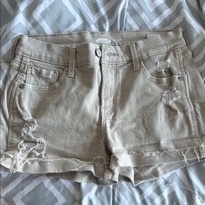 Old Navy Women's Tan Distressed Shorts